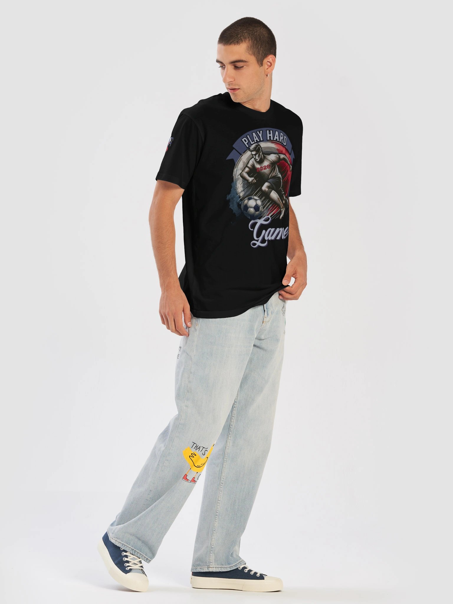 Play Hard 2026 Soccer Game Graphic Tee product image (4)