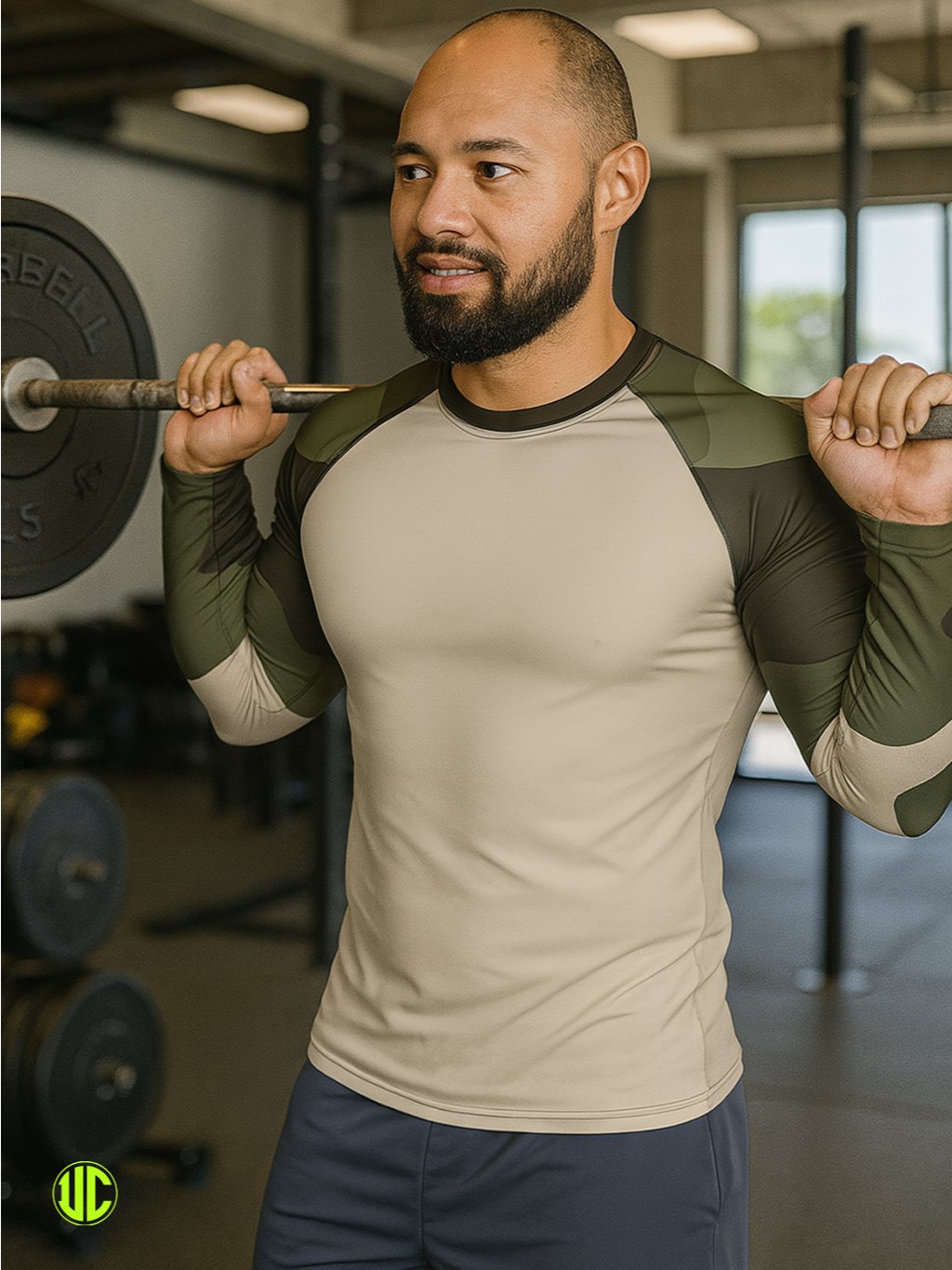Becker’s Modern Camo – Men’s Rash Guard product image (1)