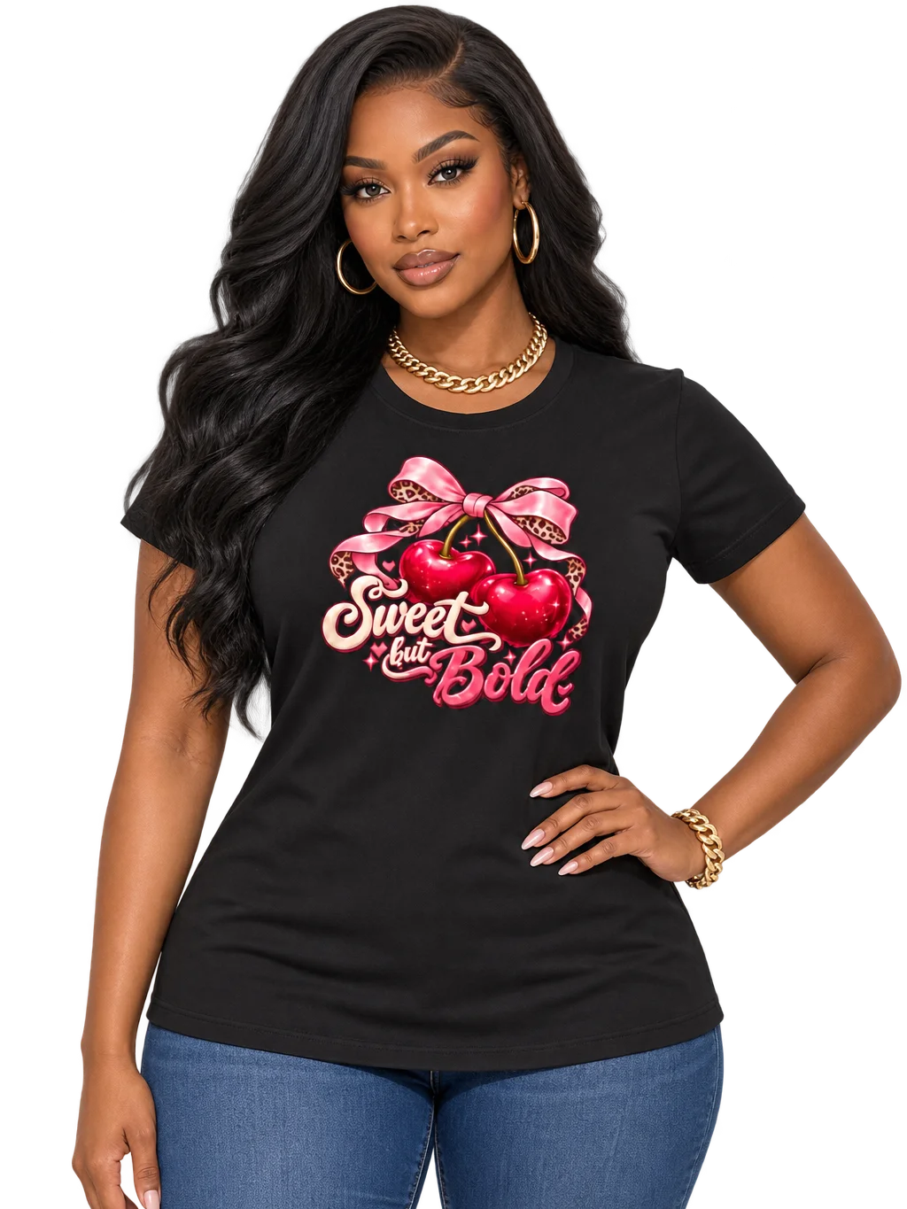Sweet But Bold Cherry Bow Tee product image (1)