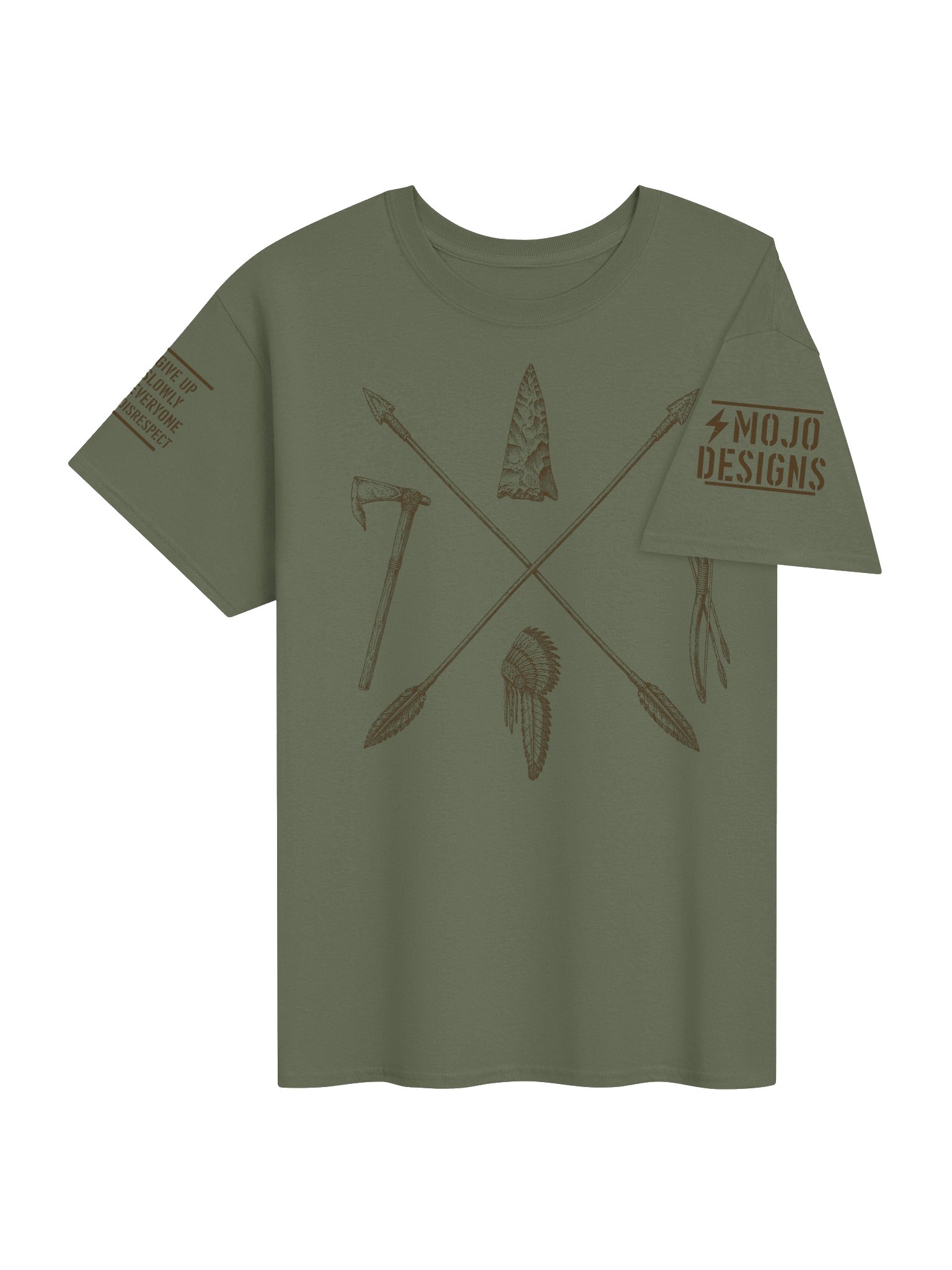 Warrior’s Code Crossed Arrows Heavy Cotton Tee product image (4)