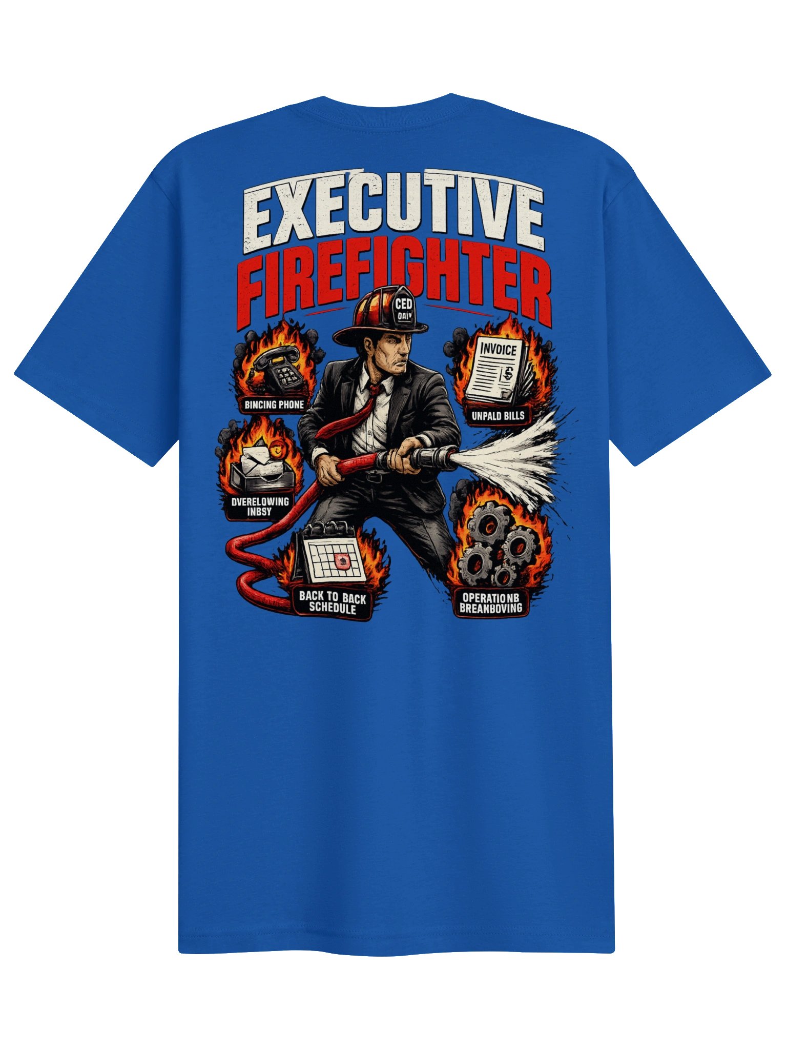 Executive Fire Fighter T-Shirt -Blue product image (2)