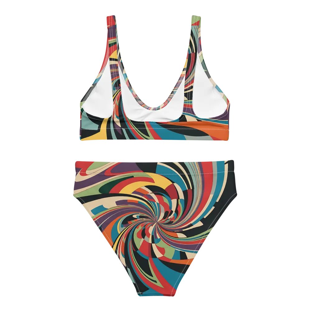 Abstract Lithographic Pattern Design High Waisted Bikini - V12 product image (1)