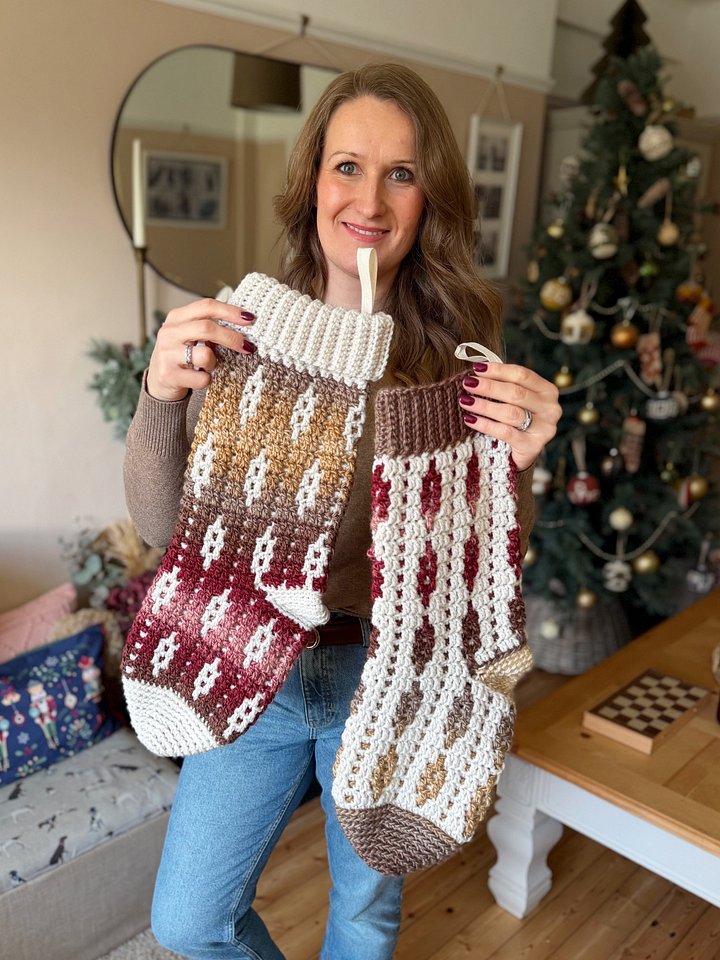 Starlight Stocking Mosaic Crochet Pattern product image (2)
