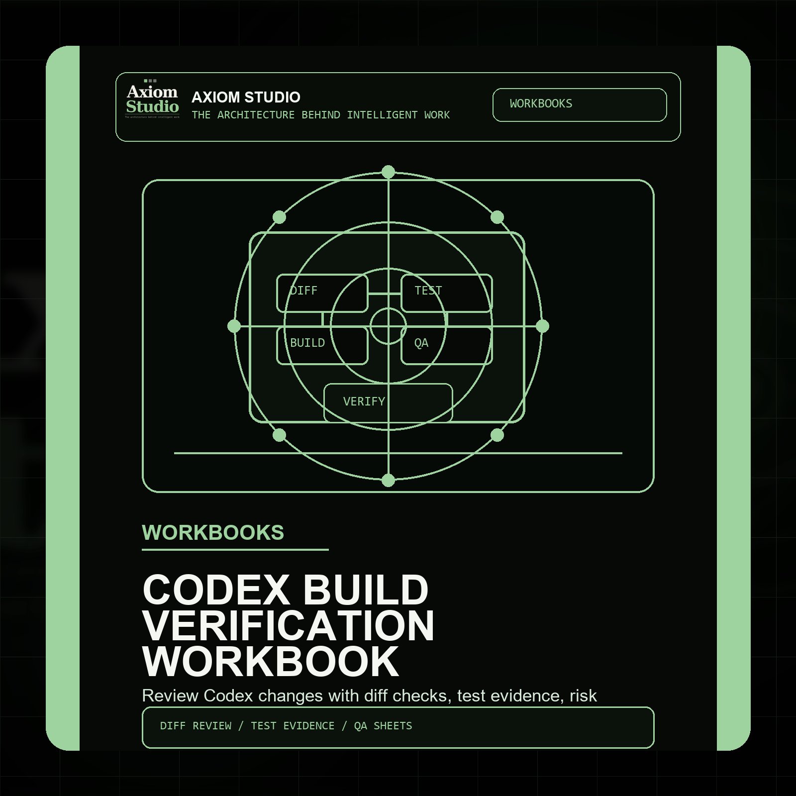 Axiom Codex Build Verification Workbook product image (1)