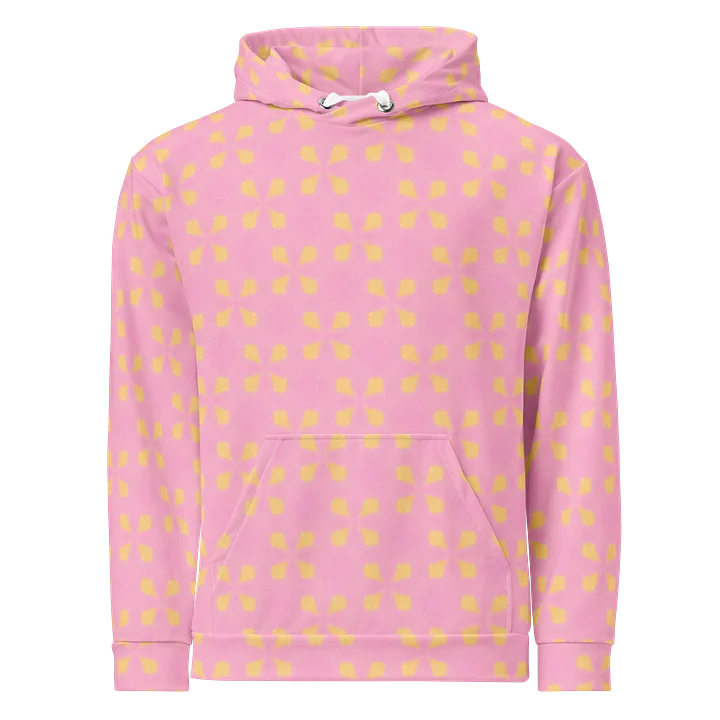 Petal Pop – Pink & Gold Seamless Geometric Pattern Unisex Hoodie product image (1)