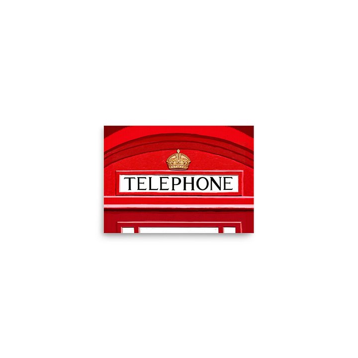 British Phone Booth Sign Studio Art Print product image (1)