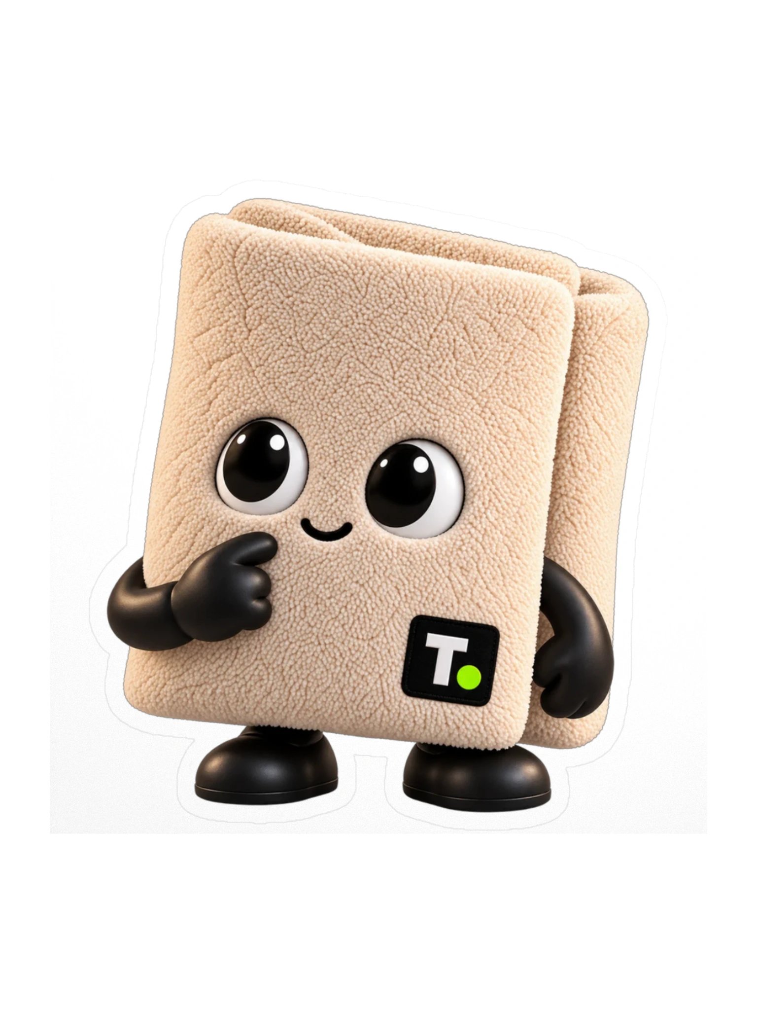 Towel Sticker, Thinking product image (1)