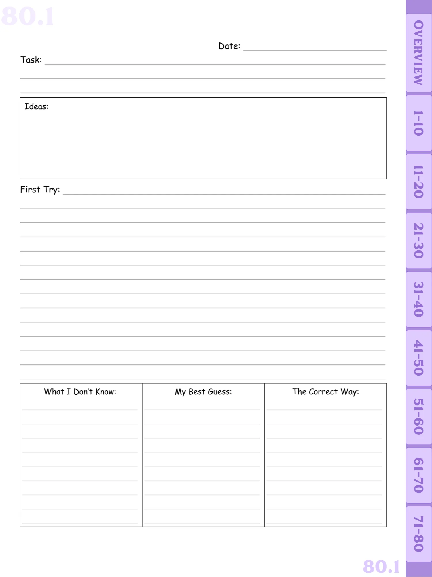 Pastel Purple Digital Writing Practice Journal product image (4)