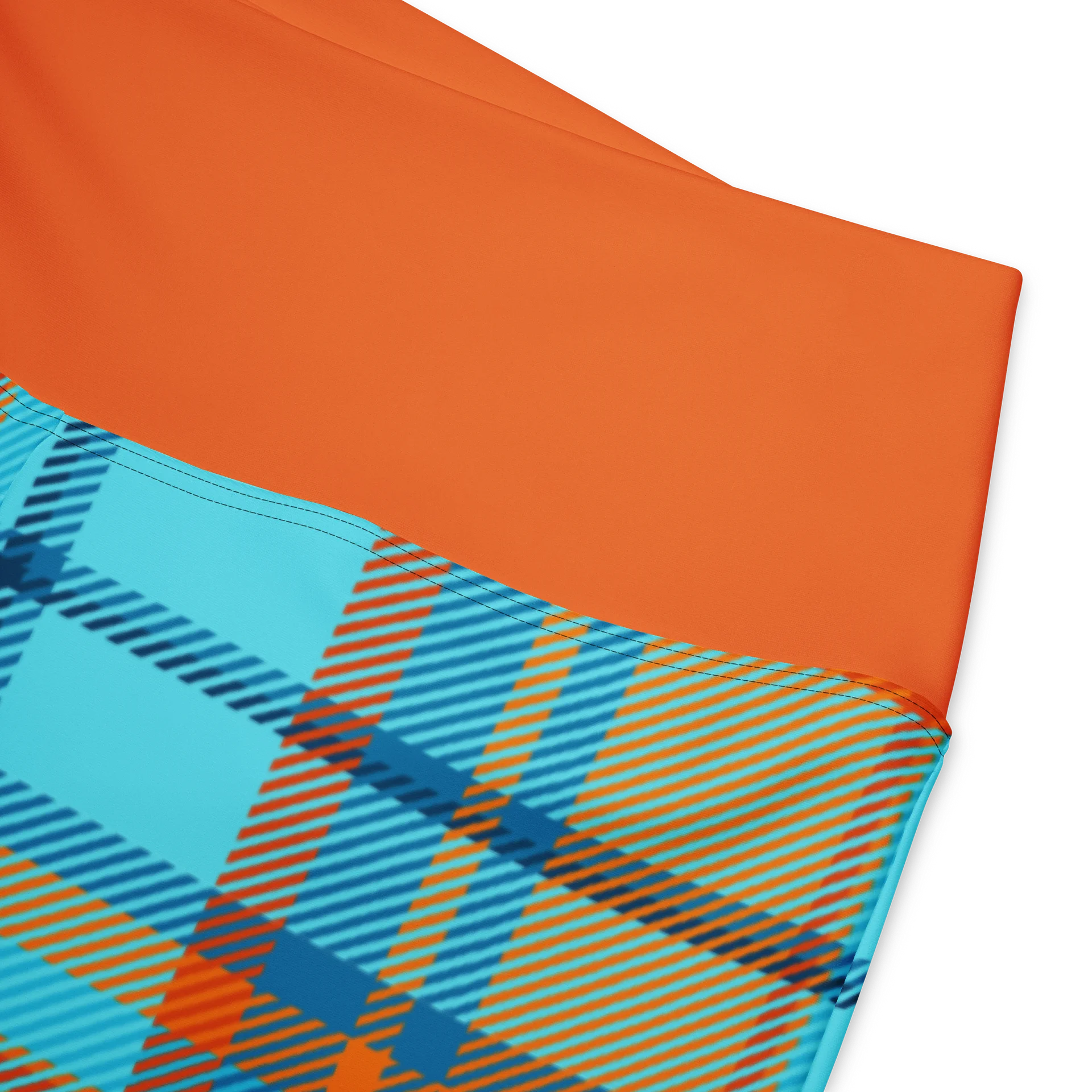 Retro Orange Plaid High-Waisted Flared Leggings product image (7)