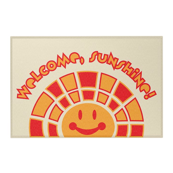 Welcome, Sunshine_Smiling Sun Area Rug_Ecru product image (1)