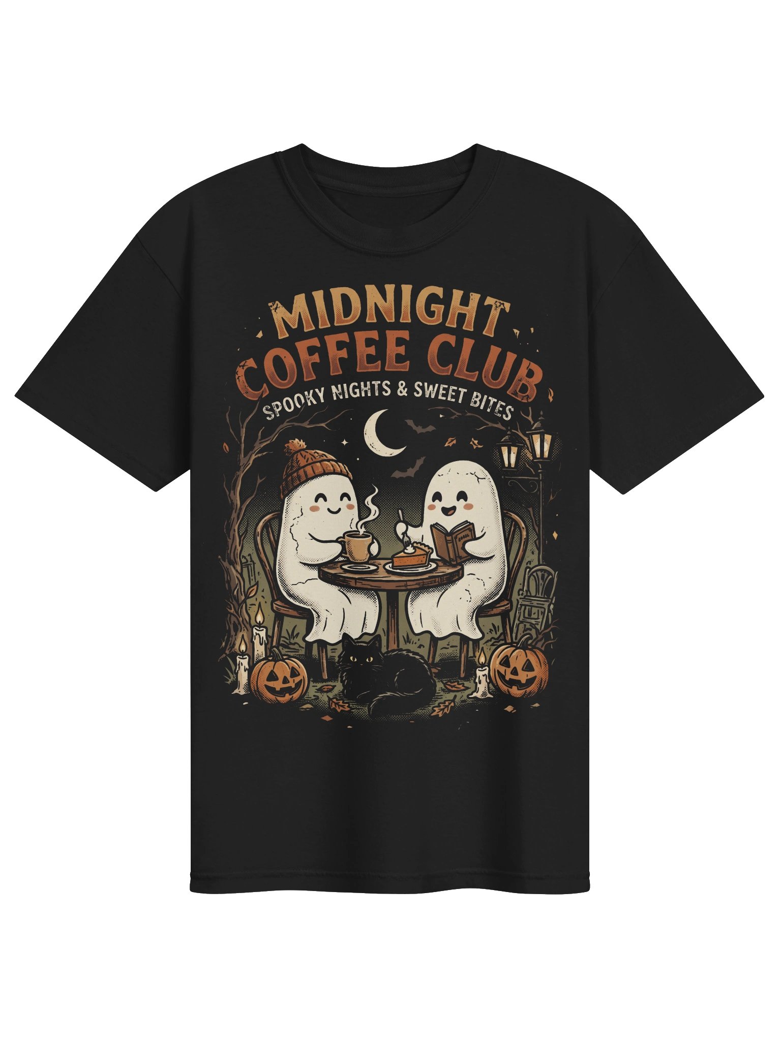 Midnight Coffee Club – Spooky Coffee Ghosts T-Shirt product image (4)