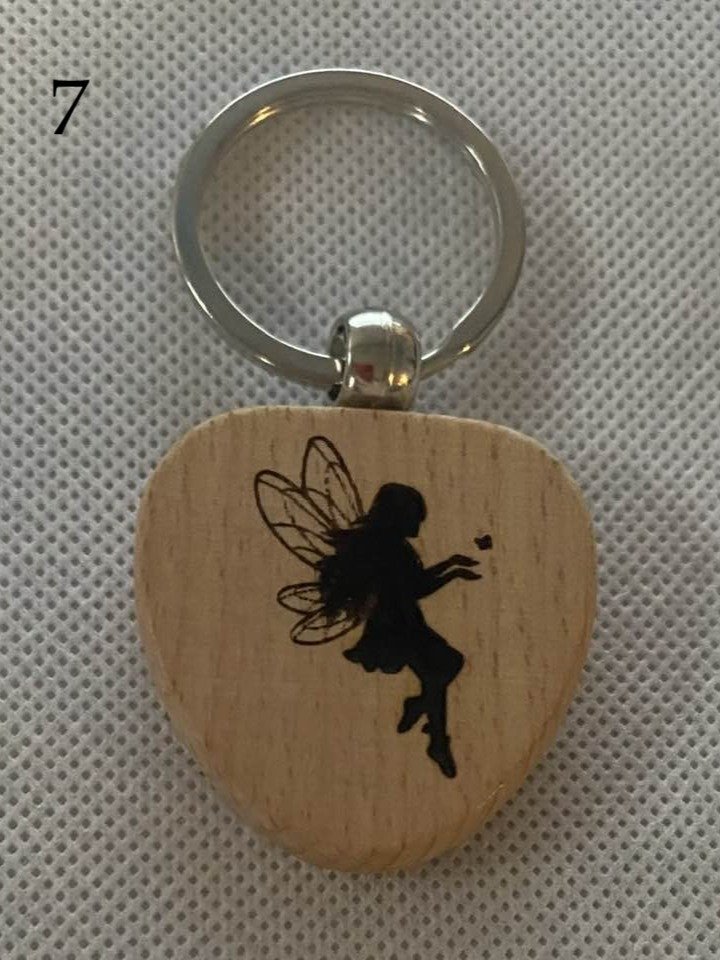 Fantasy Wooden Engraved Keychains | Dragons, Magic & Mythical Creatures | Choose Design product image (7)
