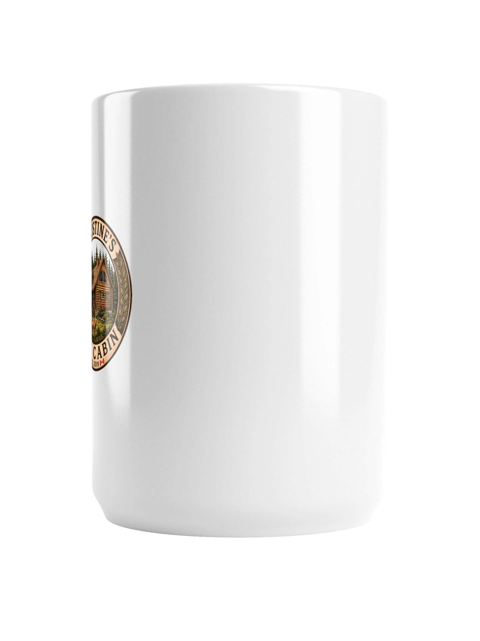 Christine's Log Cabin Ceramic Coffee Mug | 15oz Morning Coffee Cup product image (2)