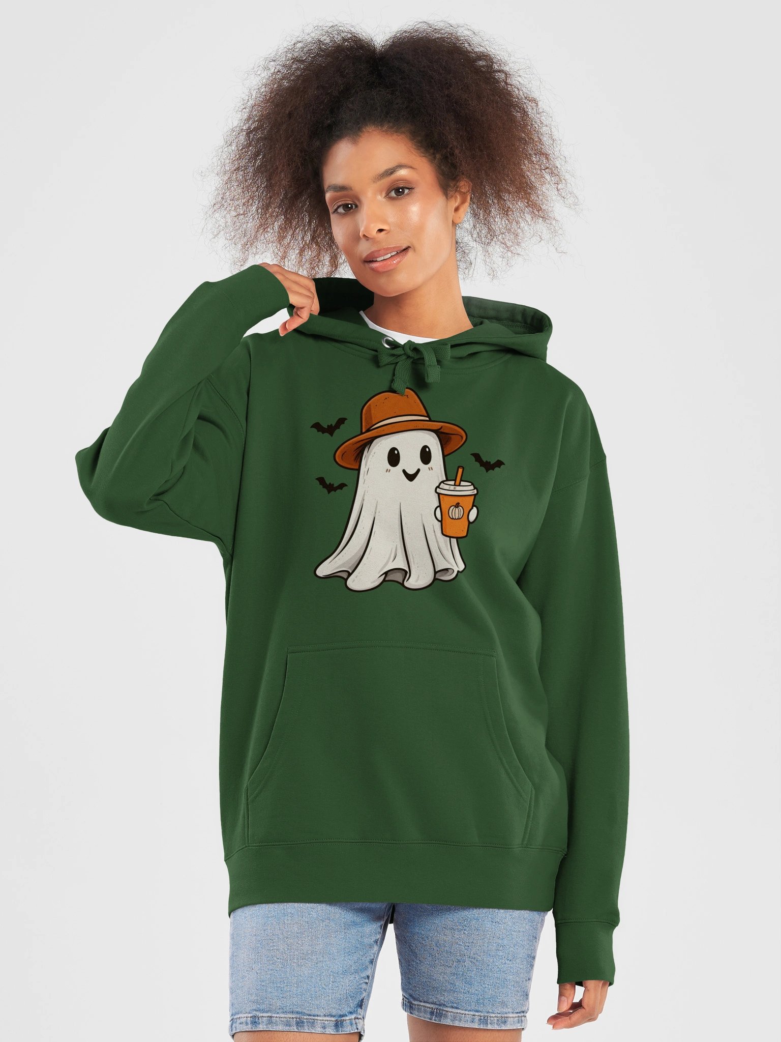 UnspokenMinds Minds Cowboy Ghost and Pumpkin Drink Halloween Hoodie product image (5)