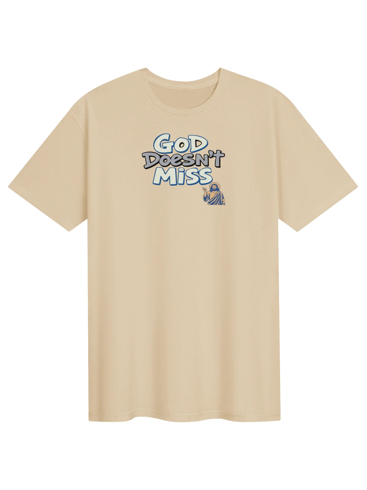 God Doesn’t Miss Faith Statement T-shirt product image (2)