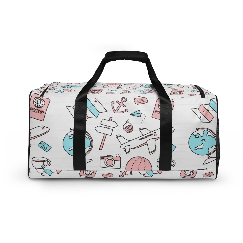 Travel Icons Canvas Duffle Bag product image (7)