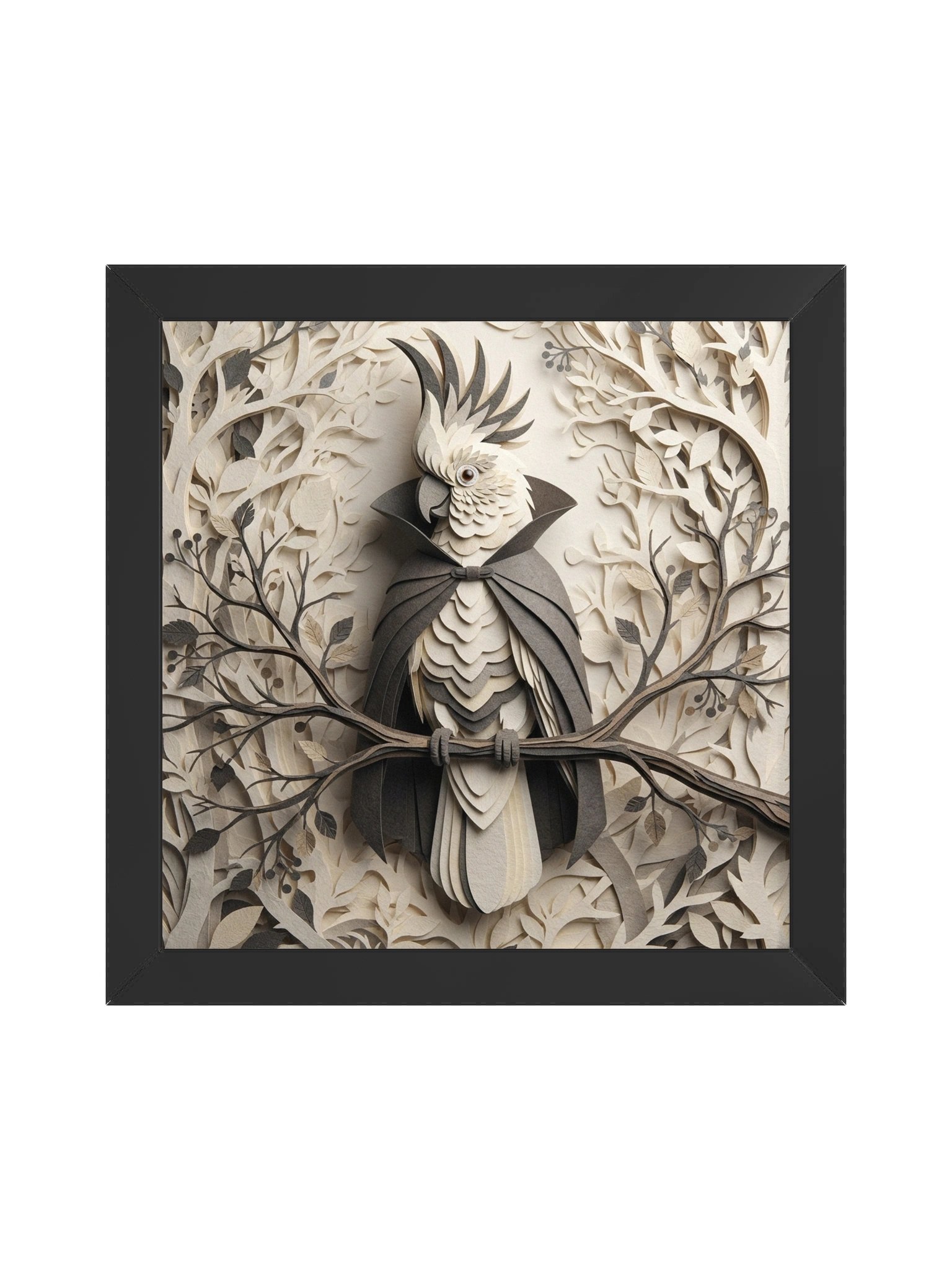 Count Cockatoo | Minimalist Halloween Framed Wall Art product image (1)