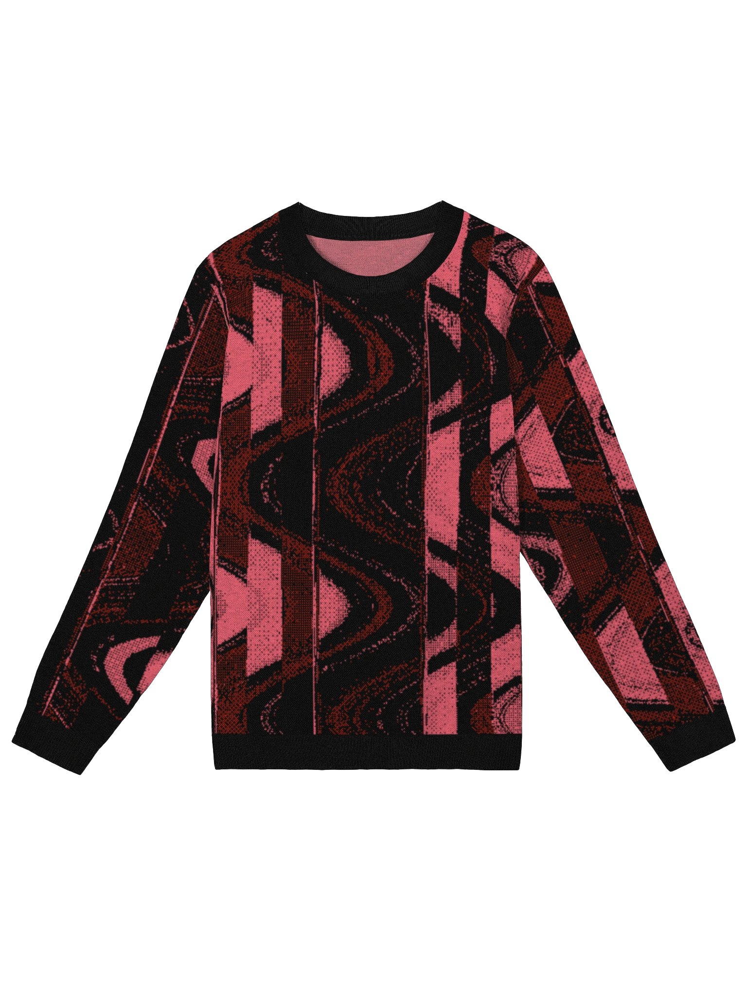 Retro-Futuristic – Coral & Teal | Knitted Crewneck product image (2)
