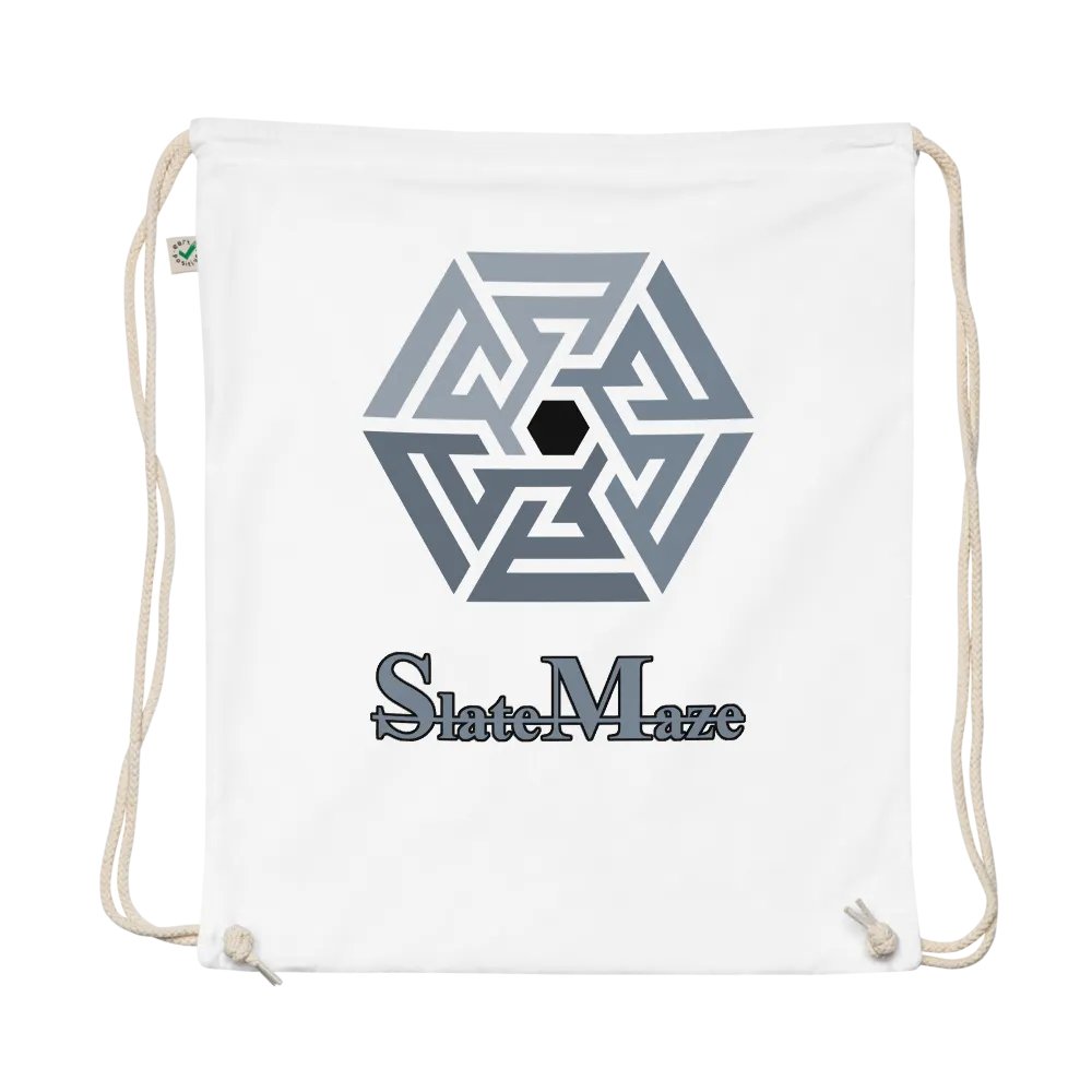 SlateMaze Drawstring Bag (white) product image (1)