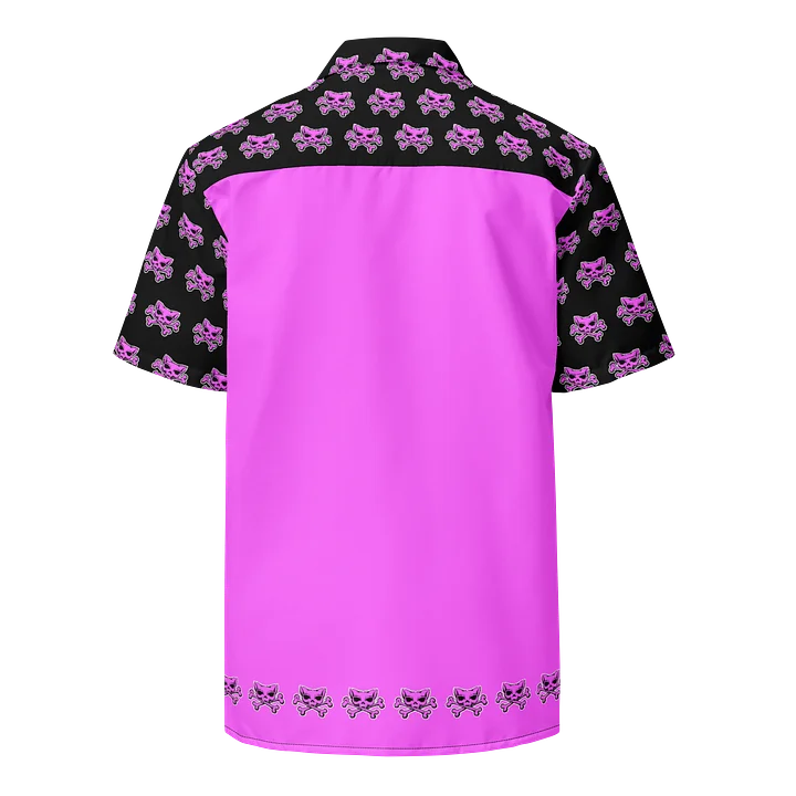 Pink and Blaque Kat Skull Hawaiin Shirt product image (2)