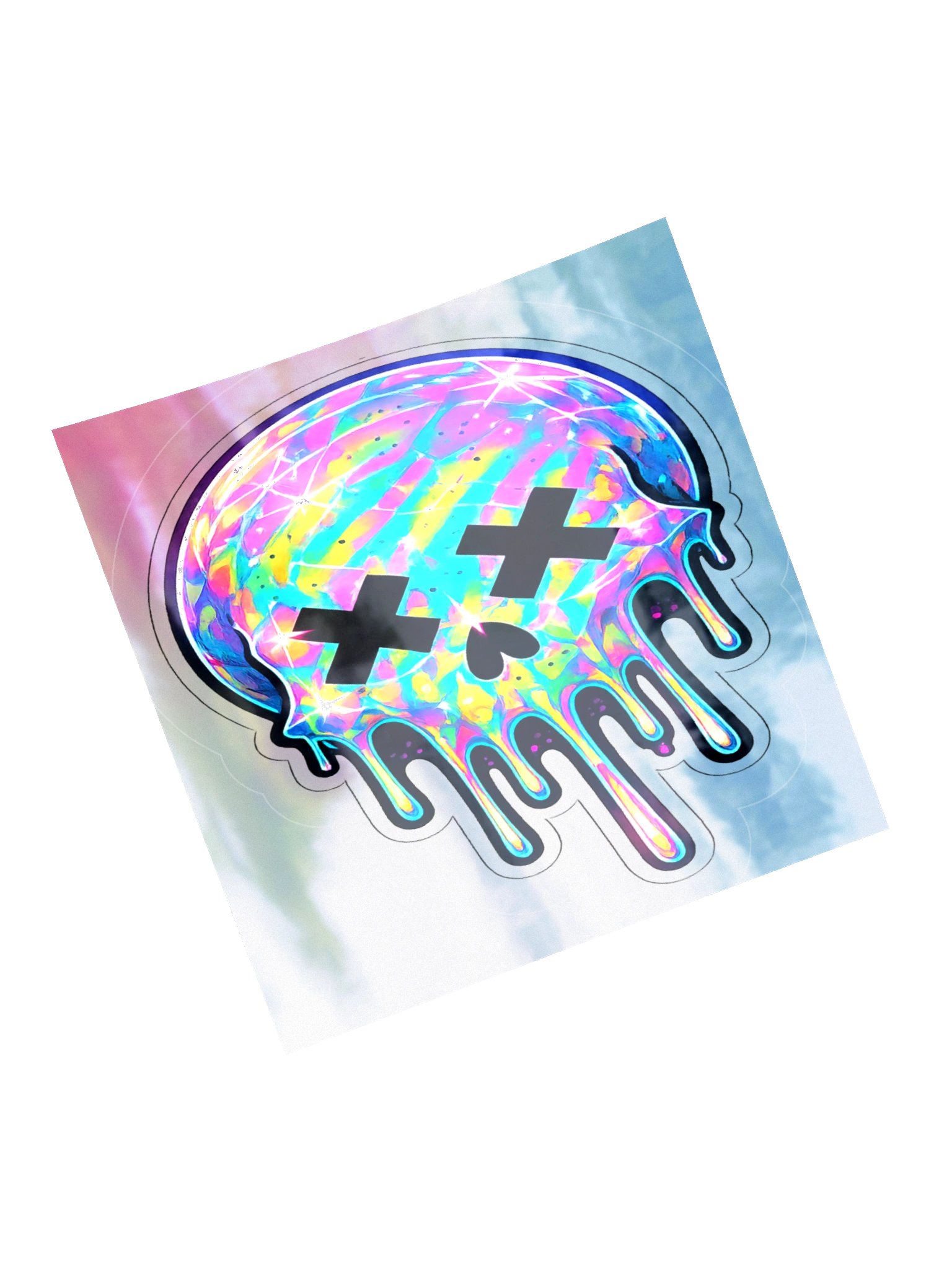 Neon Melt Skull Sticker – FM.01 - Fun Mode Collection product image (5)