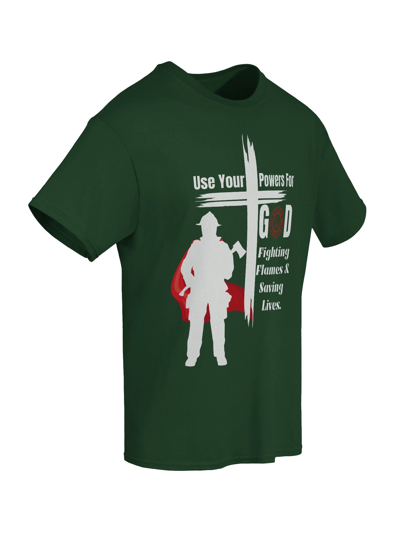 Use your powers for God - Christian Firefighter T-Shirt product image (12)