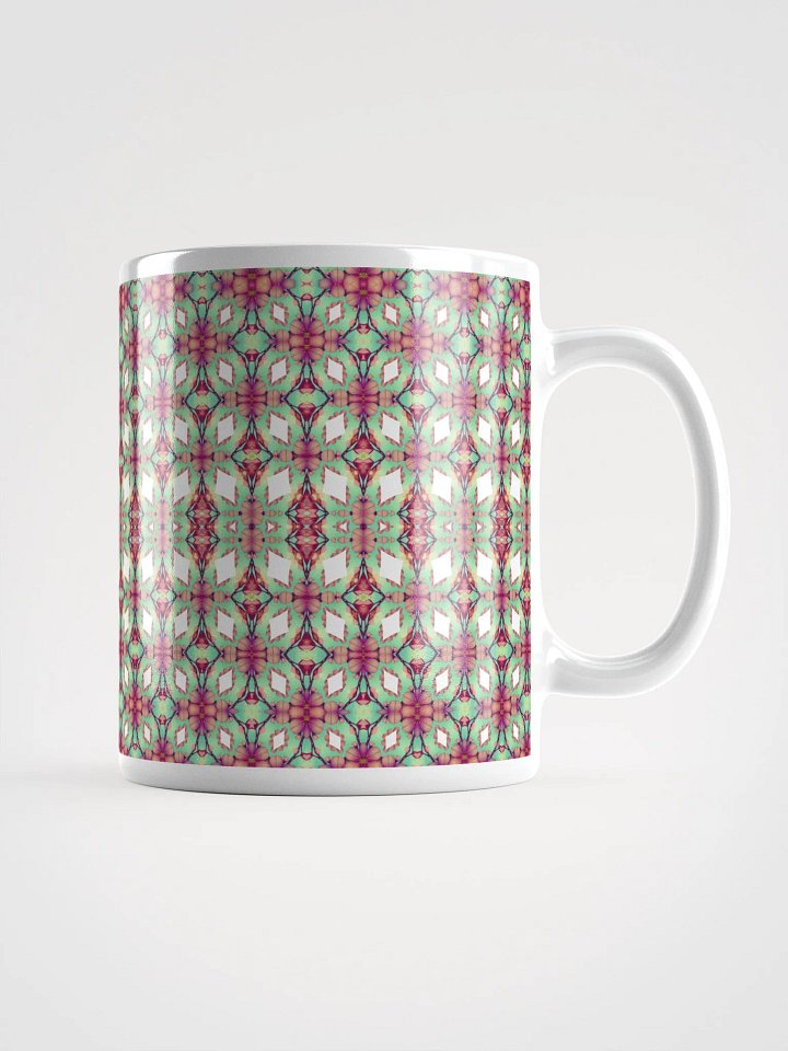 Elegant Diamond & Floral Ceramic Mug product image (2)