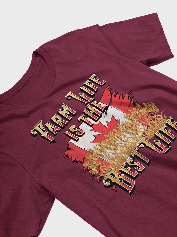 Farm Life Is The Best Life Canada Flag Iconic Softness Tee product image (2)