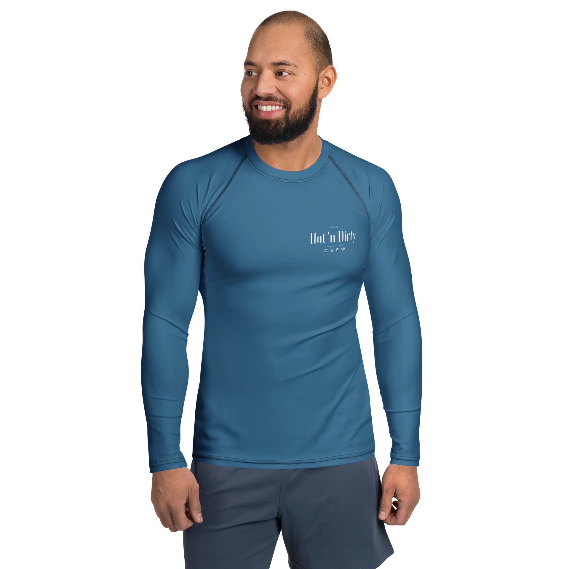 Hot 'n Dirty Crew Men's Rash Guard - Deep Chart Blue product image (1)