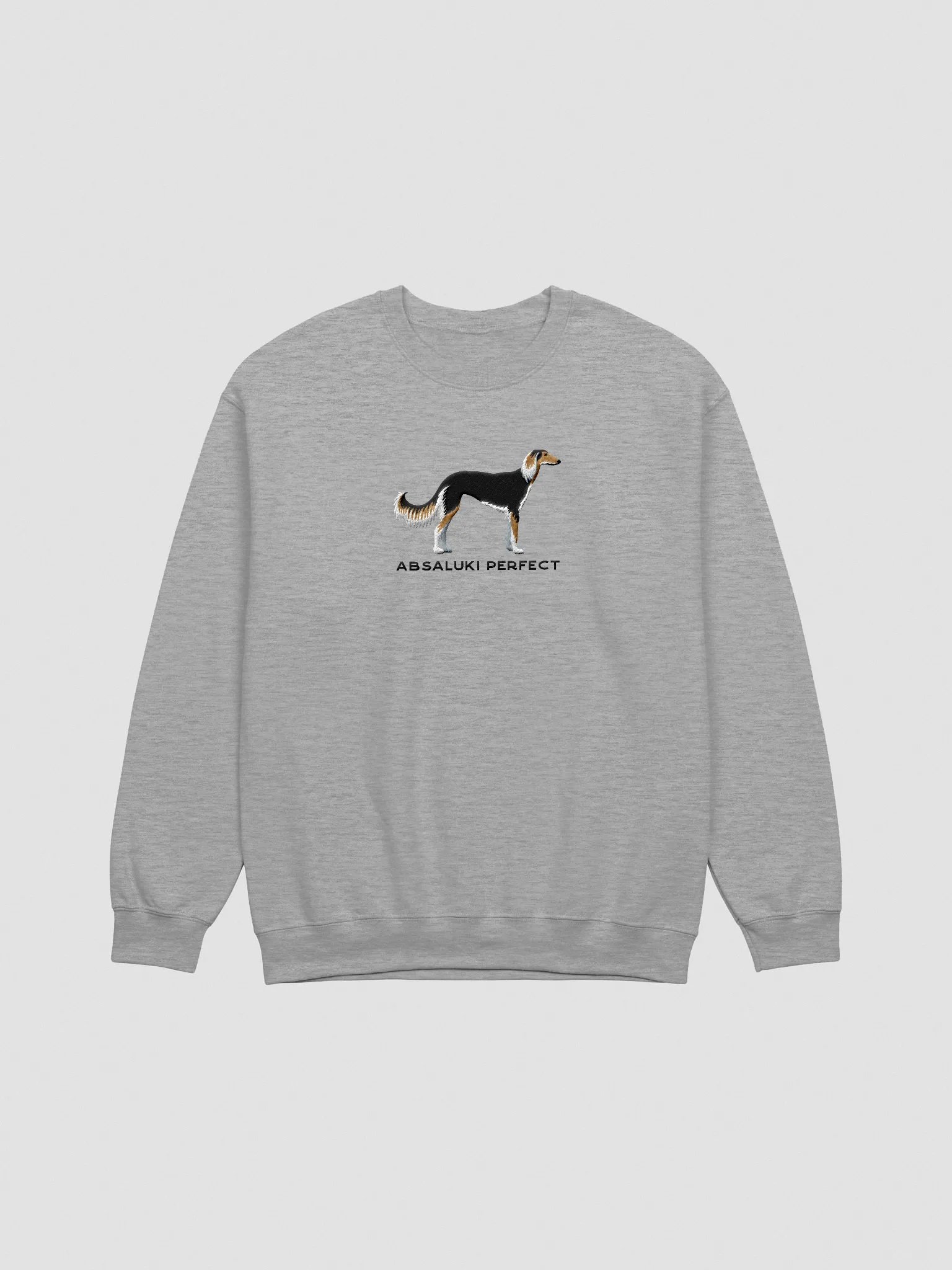 Absaluki Perfect Sweatshirt (Embroidered) of a Saluki(Black & Tan) product image (3)