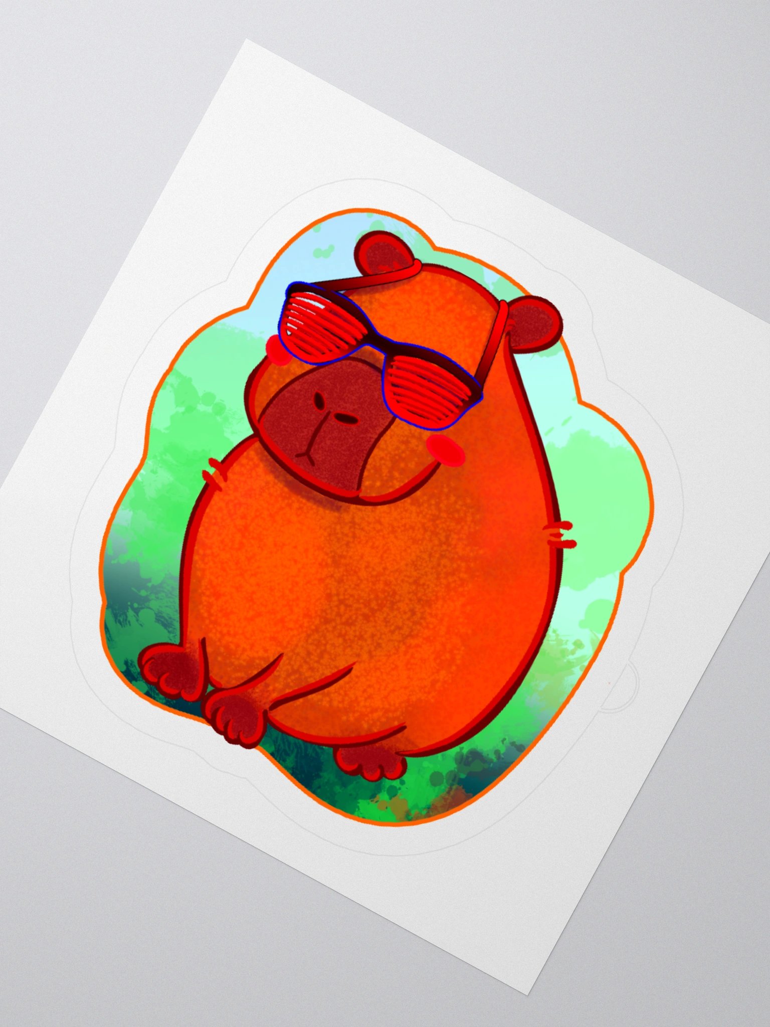 Capy Sun Sticker product image (4)