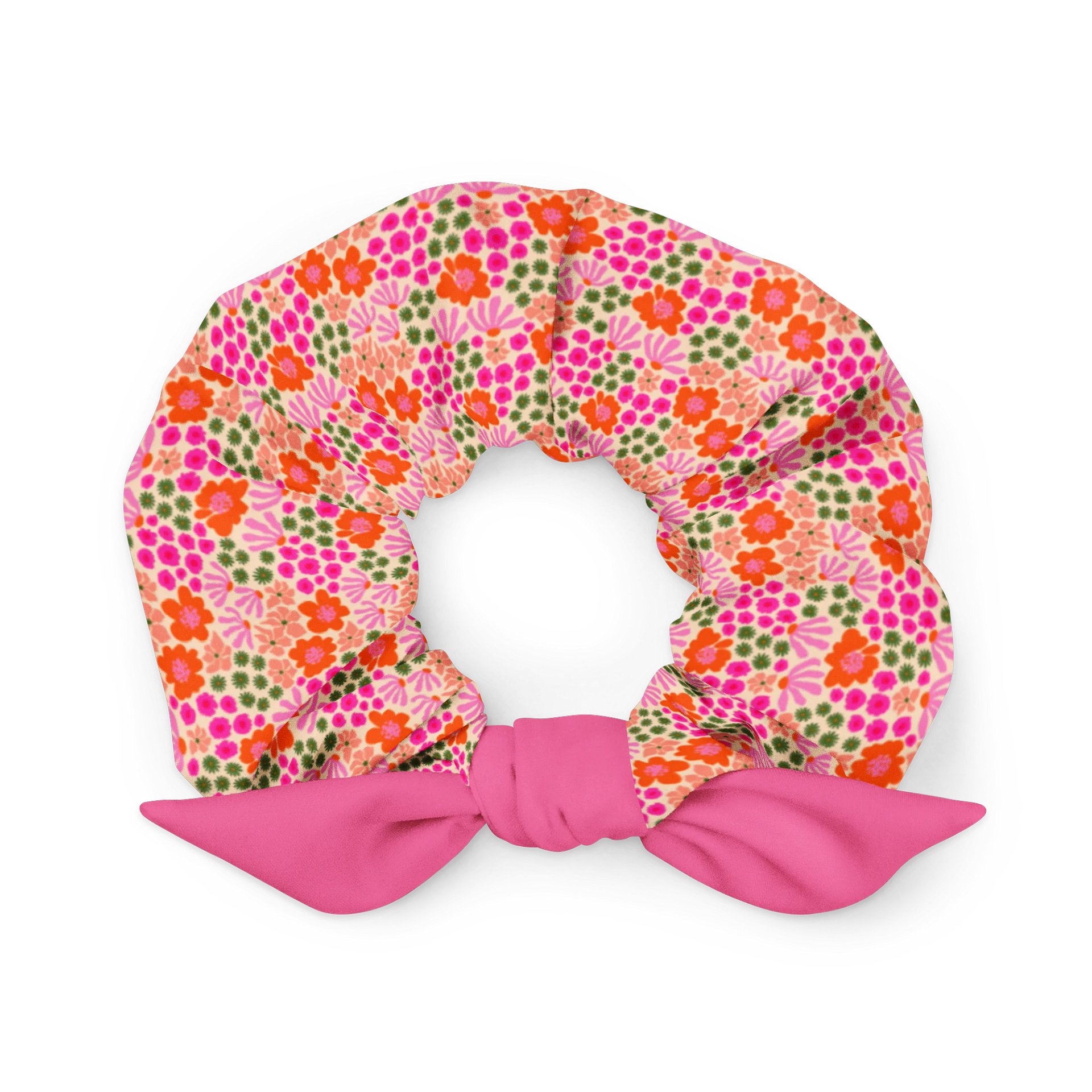 Pink Floral Scrunchie | Sustainable, Eco-Friendly Hair Accessory product image (1)