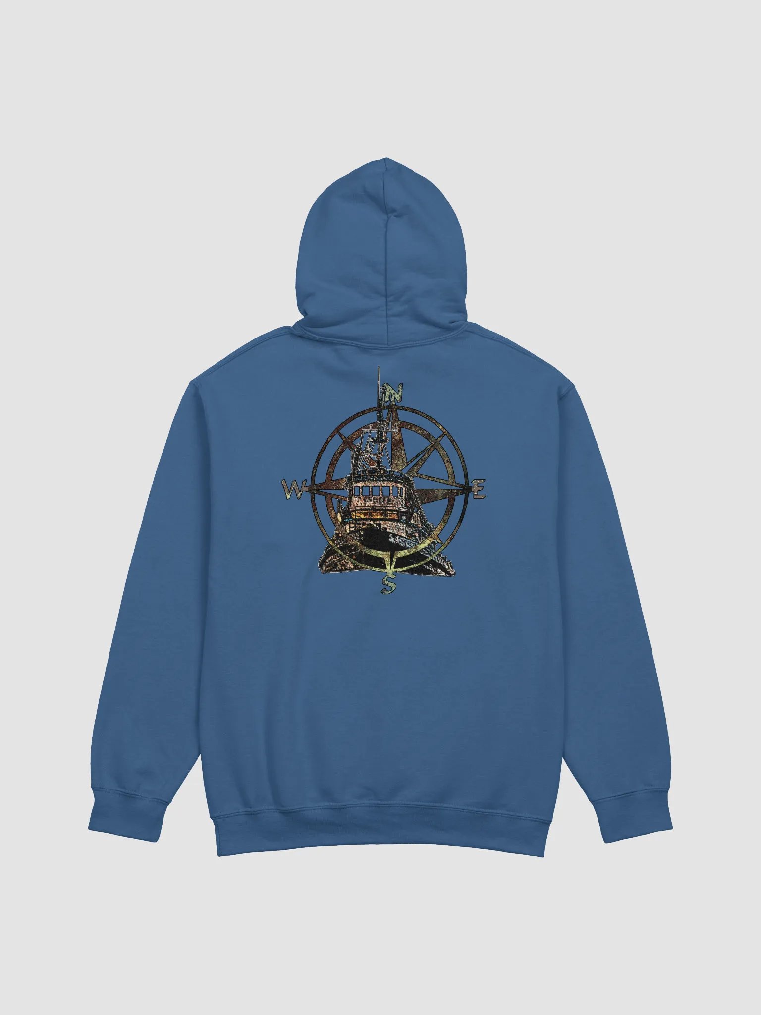 Compass Rose & Pacific Falcon Hoodie – Classic Marine Workwear | Twin Anchor Apparel Deckhand Heritage Line product image (37)