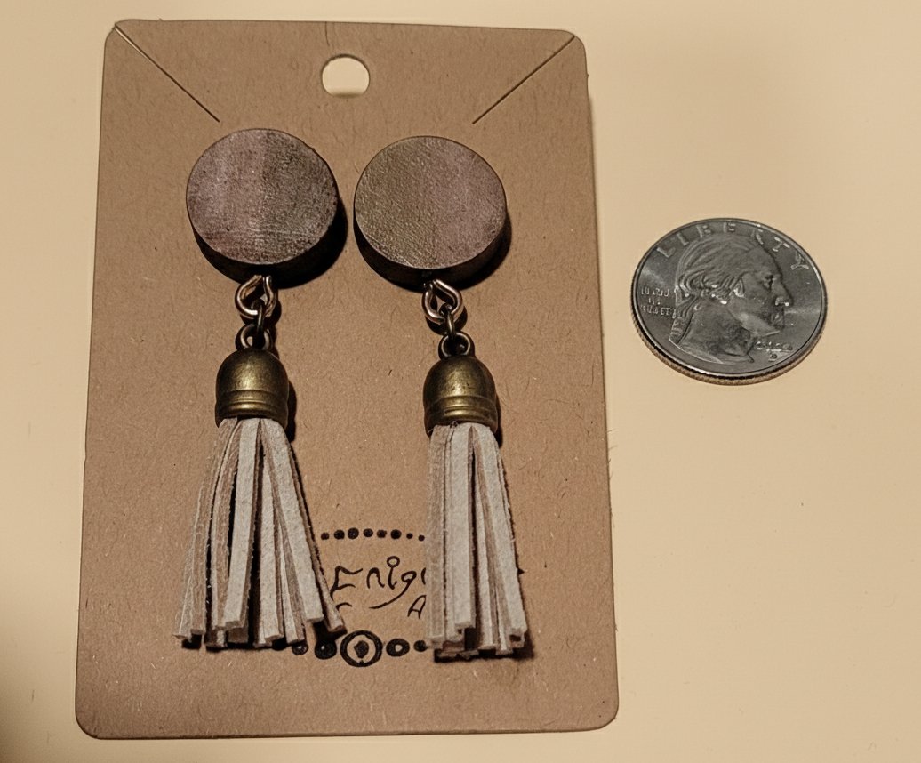 Sand dust tassel earrings product image (2)