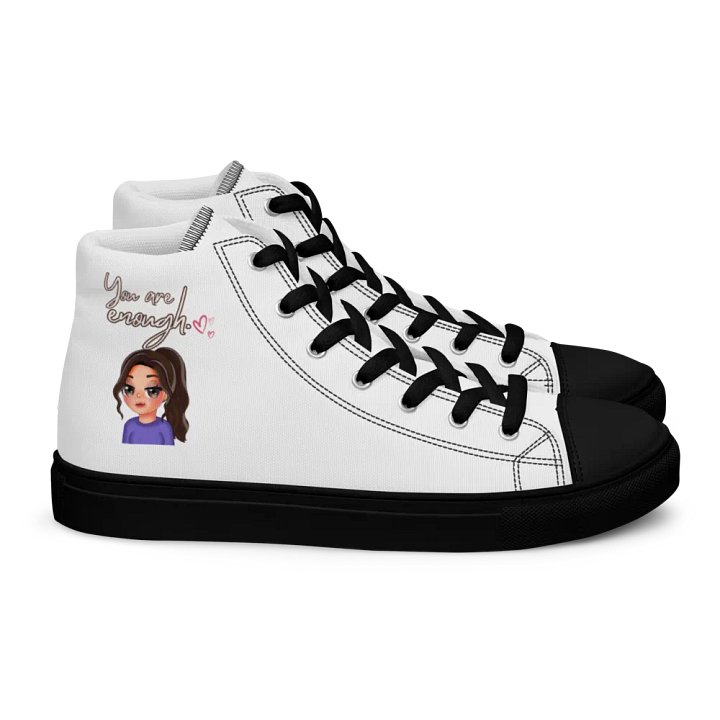You Are Enough - Women's High Top Canvas Shoes product image (2)