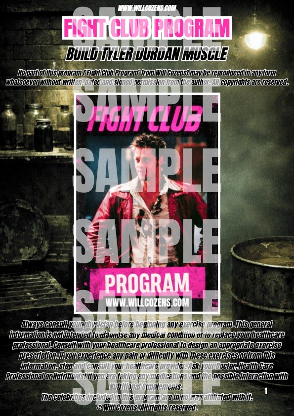 Fight Club Program product image (2)
