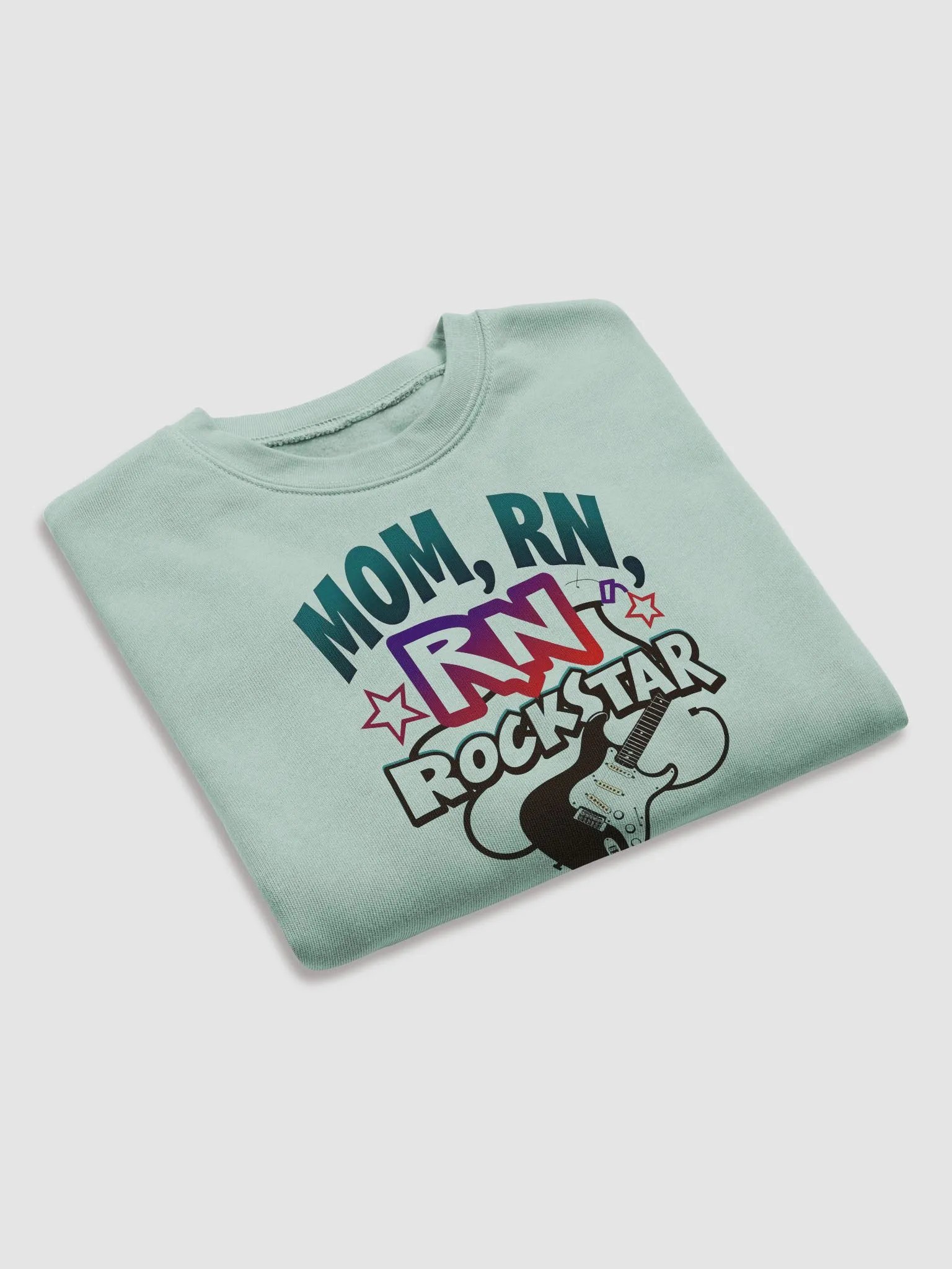 Rockstar Mom RN Women's Crop Sweatshirt product image (13)