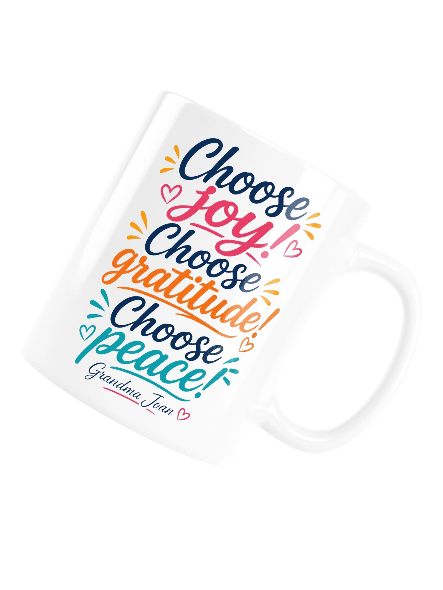 Choose Joy! Choose Gratitude! Choose Peace!! - White Glossy Mug product image (6)