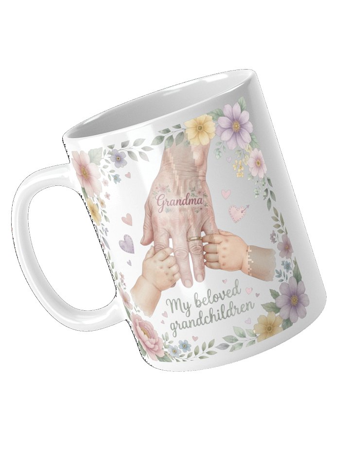 My Heart Belongs to My Grandkids" Holding Hands Mug - Heartwarming Family Gift for Best Grandma Ever product image (1)