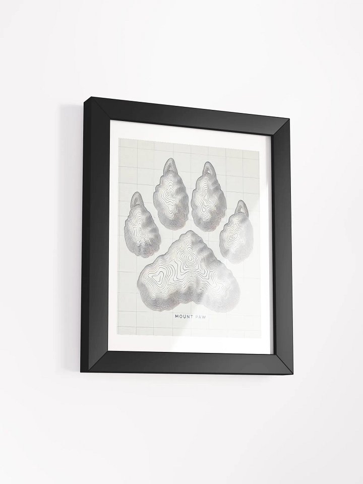 Framed Print Topographical Mt. Paw product image (2)