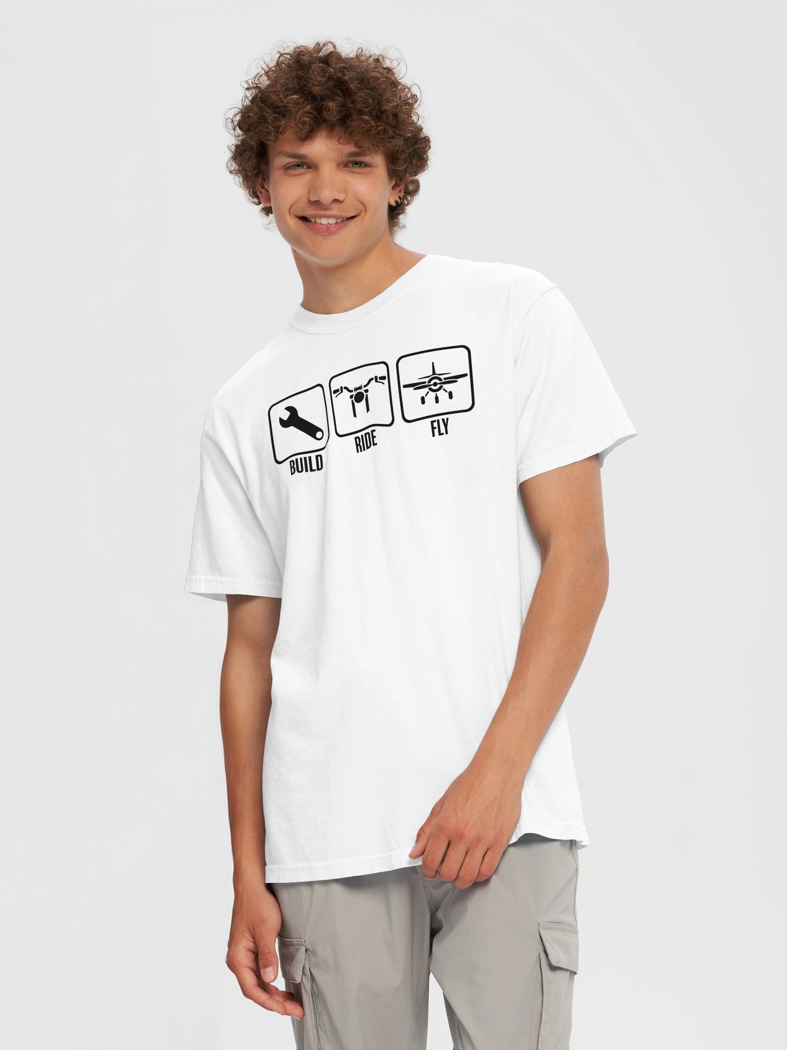 Build-Ride-Fly Tee White product image (5)