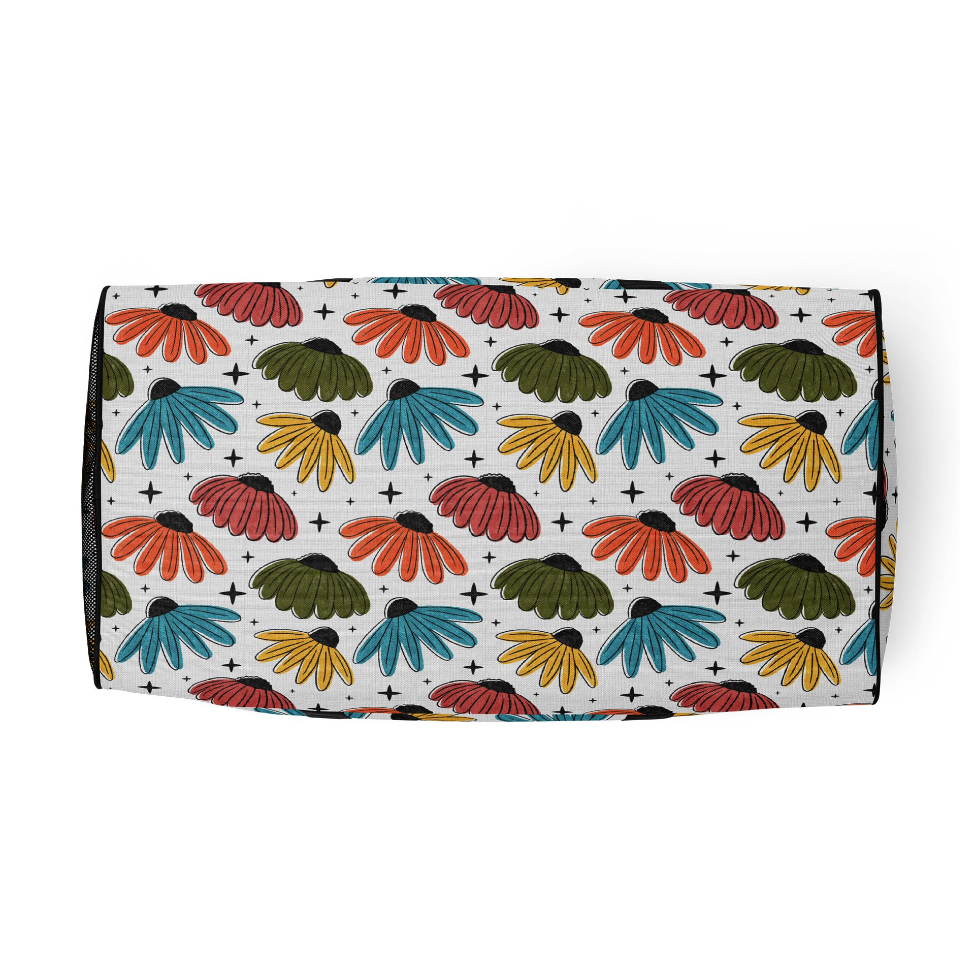 Retro Halftone Coneflowers Duffel Bag product image (5)