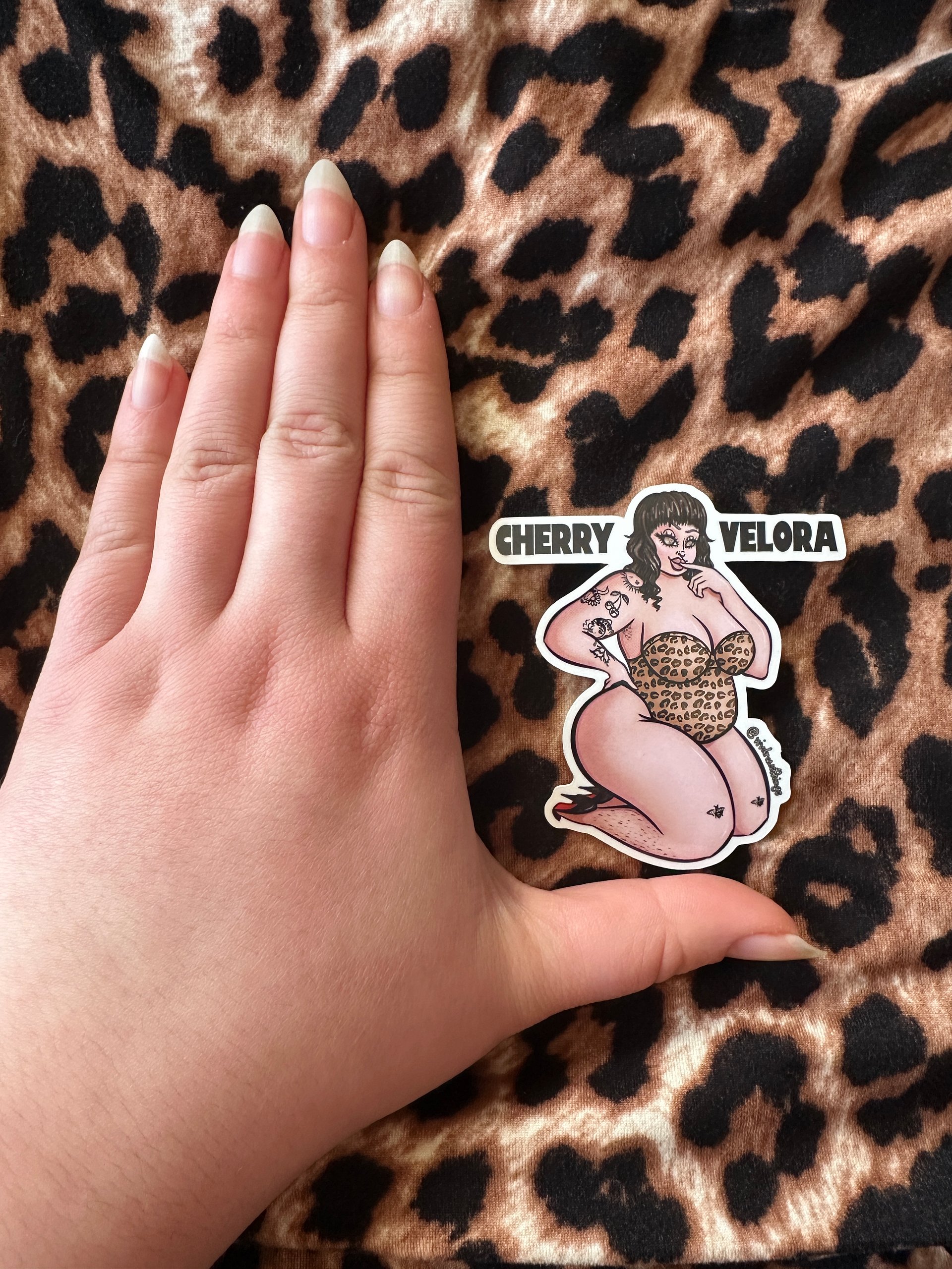 Big Leopard Print Cherry Sticker product image (3)