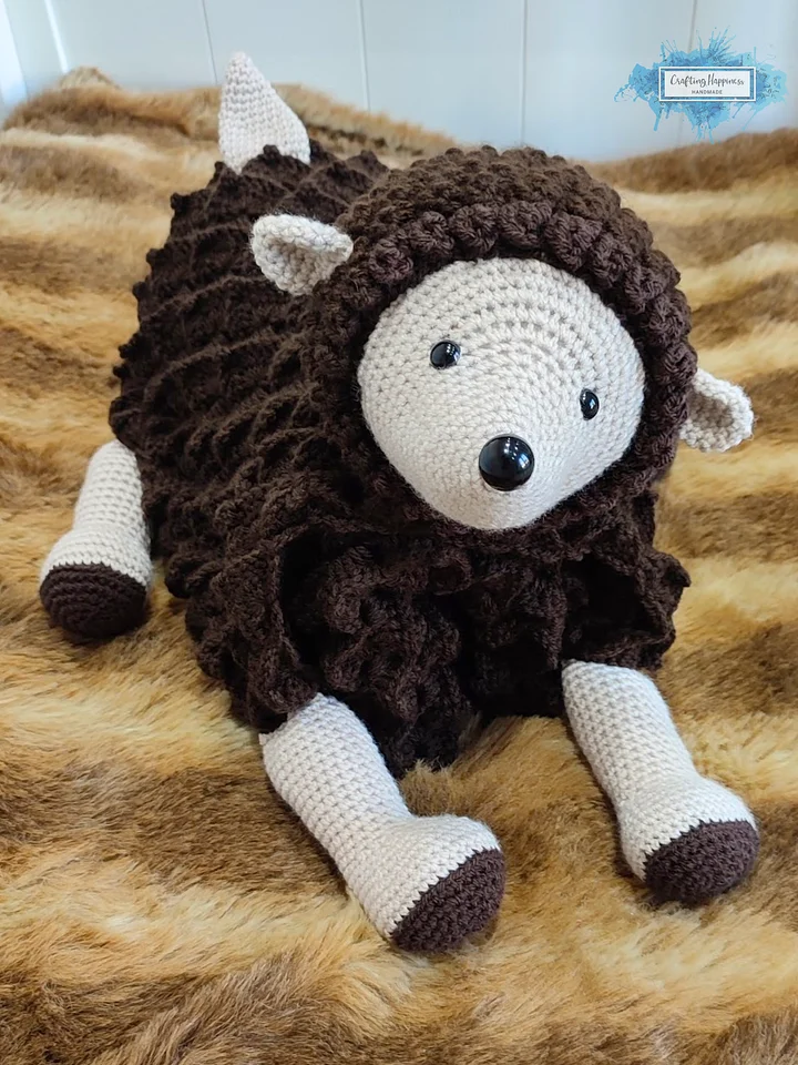 Hedgehog Crochet Baby Blanket Pattern, Pram Toy Lovey (PDF Pattern) product image (2)