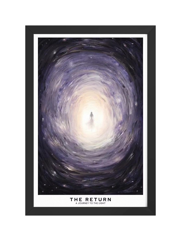 The Return – Spiritual Wall Art Print | Near Death Experience Art | Afterlife Light Tunnel Poster | Meditation & Healing Room Decor product image (1)