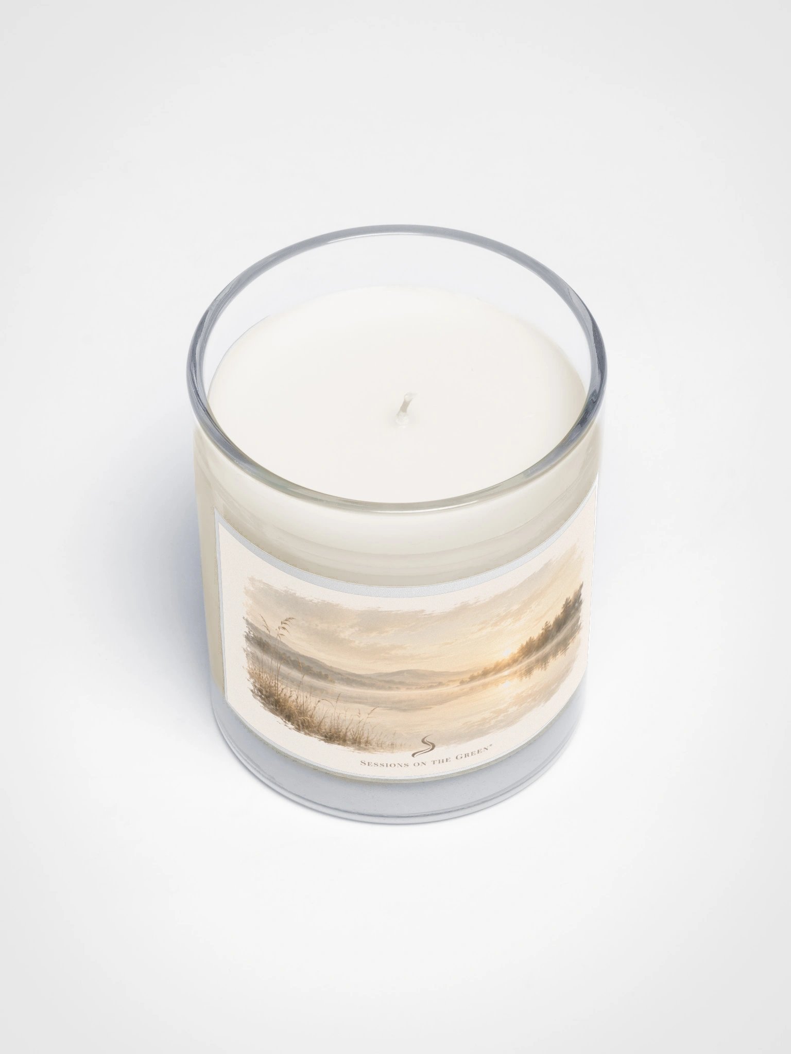 Misty Lakeside Sunrise — Unscented Soy Art Candle product image (3)