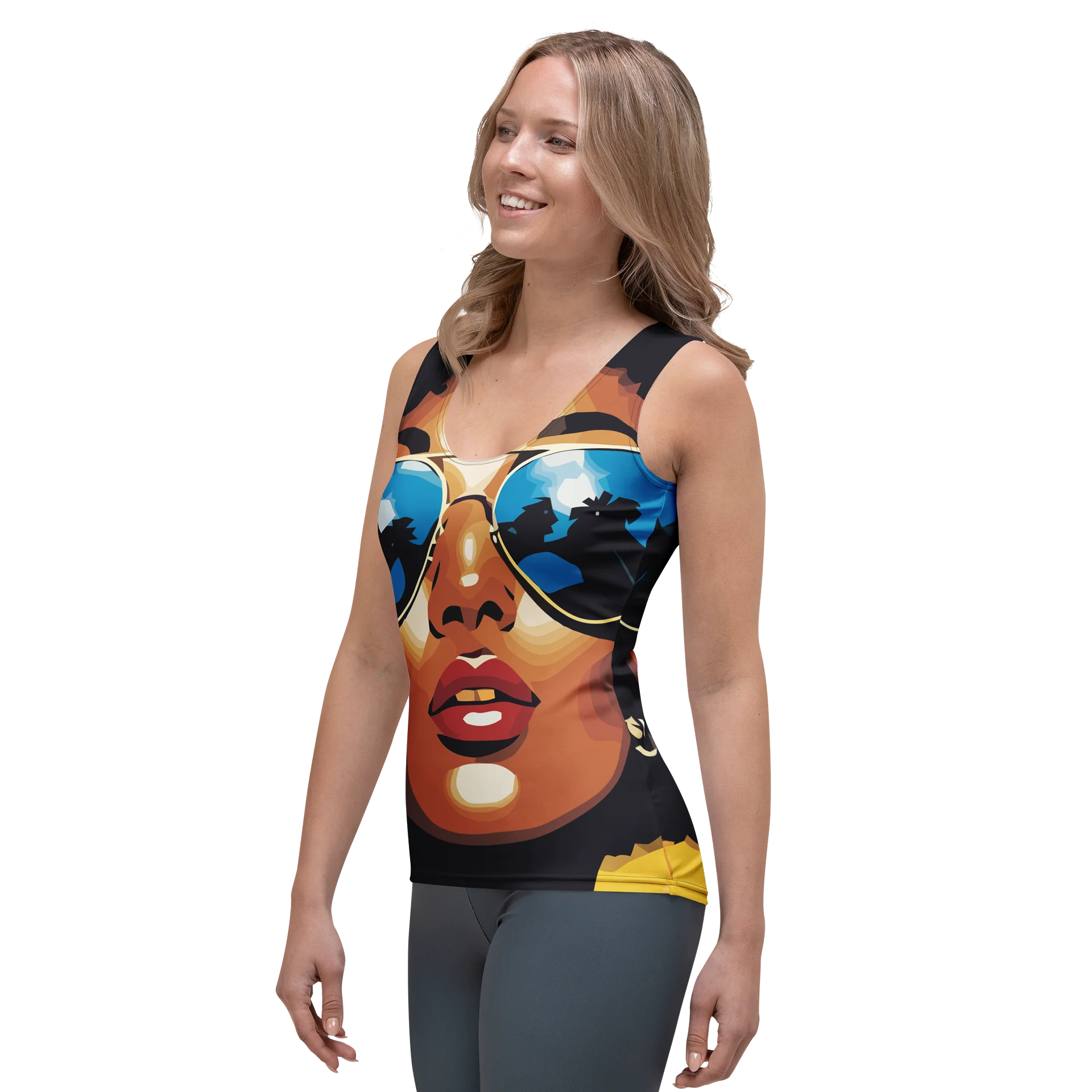 Caribbean Apples - Warm Caribbean Summer Retro | Form-Fitting Women's Tank Top product image (5)