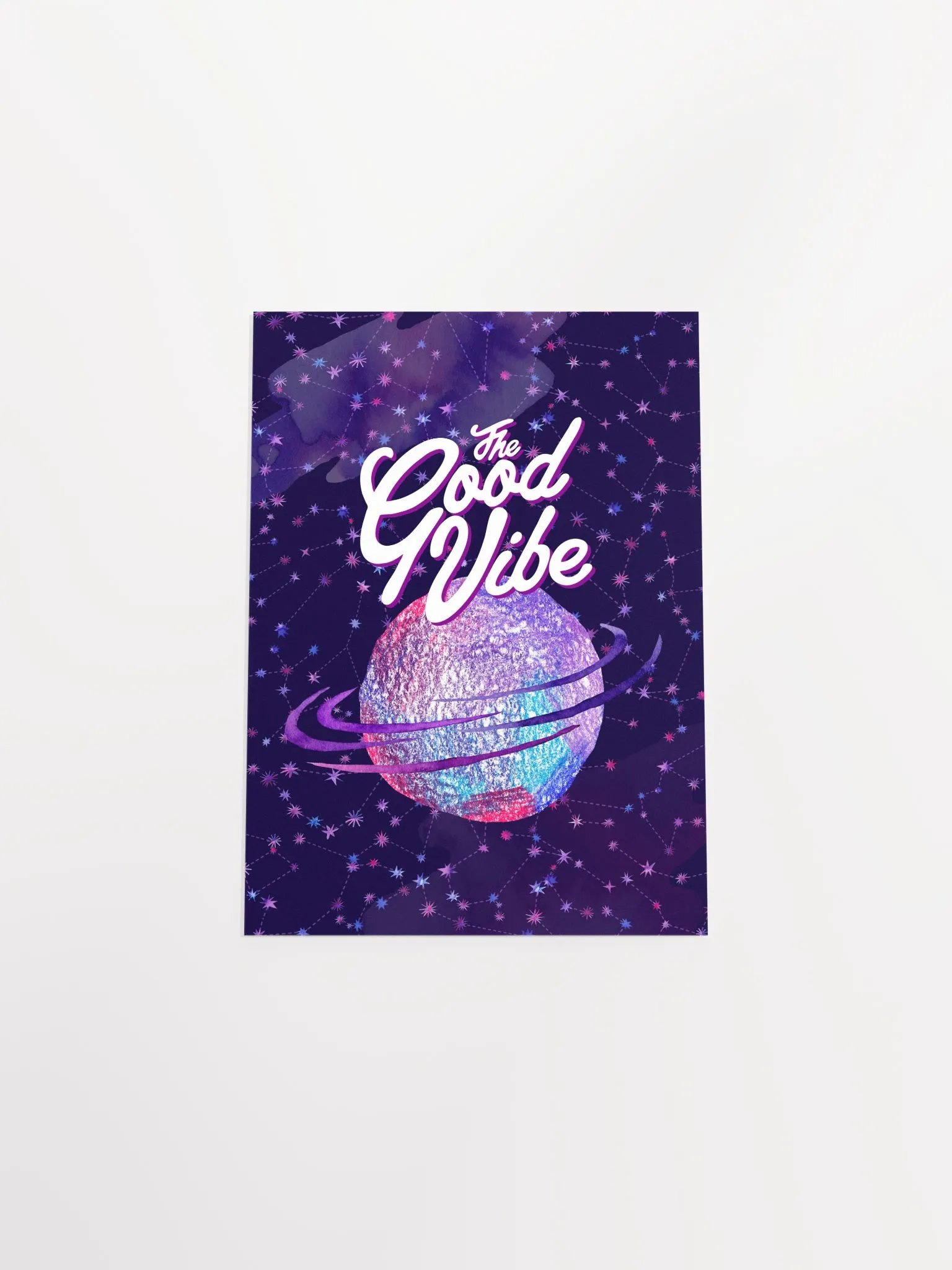 Good vibe [neon/synthwave/vaporwave/watercolor] — aesthetic watercolor poster, neon space poster, retrowave poster, motivation quotes product image (9)