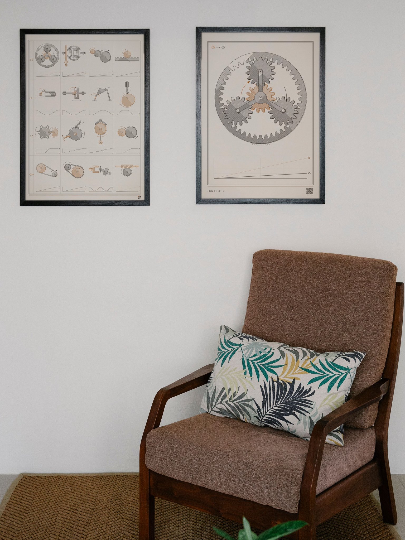 Mechanical atlas print, framed, 18 x 24 in · MOTION product image (3)