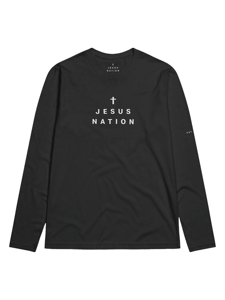 Jesus Nation Essential Long Sleeve (Black) product image (1)